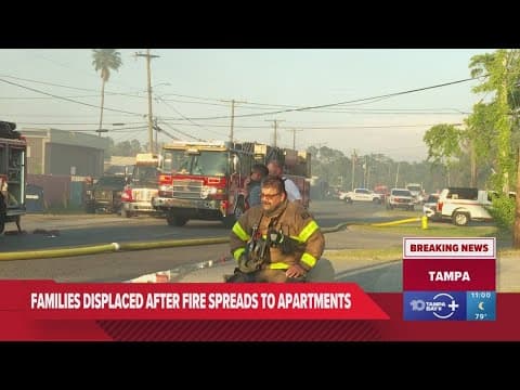 Tampa scrap yard fire damages nearby apartment building