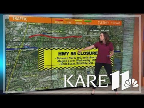 Highway 55 closed for 10 days in Golden Valley area