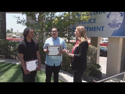 Chula Vista Police Department honors teens for reporting gun at school