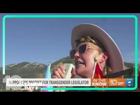 More than 100 supporters marched in Montana for transgender legislator