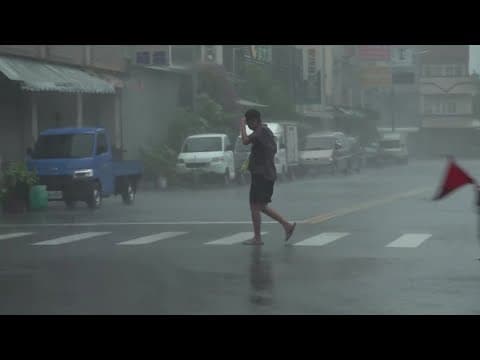 Millions are told to seek shelter amid a typhoon in Taiwan