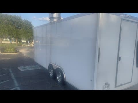Surveillance video captures thief stealing nonprofit's trailer