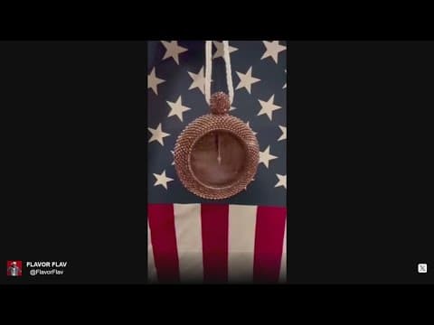 Flavor Flav offers Jordan Chiles a unique piece of bling to replace bronze medal