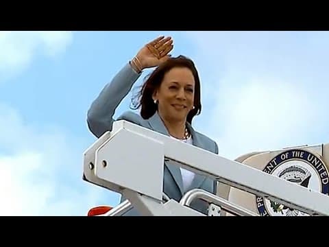 Vice President Kamala Harris departs for Atlanta, says she hasn't picked a VP yet