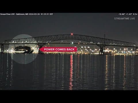 Video shows moments before cargo ship strikes Baltimore Key Bridge