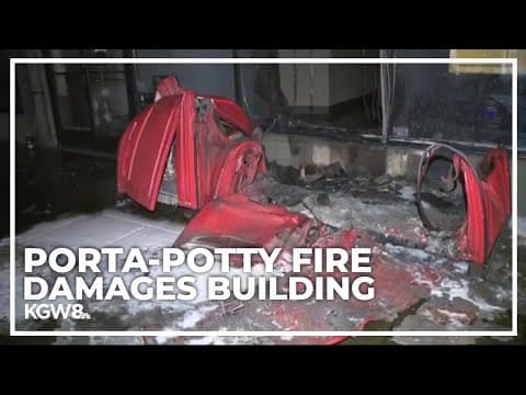 Porta-Potty fire damages Northwest Portland building