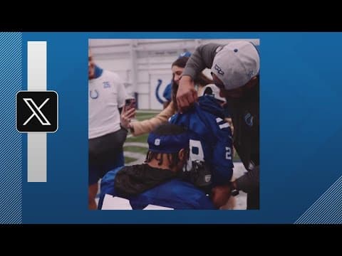 Colts welcome fan who beat leukemia