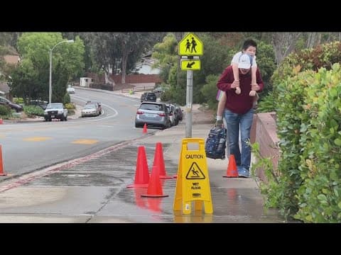 Dripping water in front of Scripps Ranch school was reported to the city