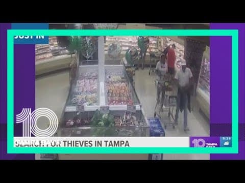 Tampa police searching for 3 people accused of stealing from elderly people at local grocery stores