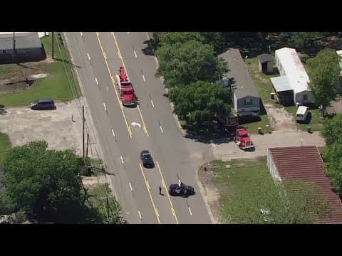 Bus hits power pole in La Marque, shutting down lanes on Main Street