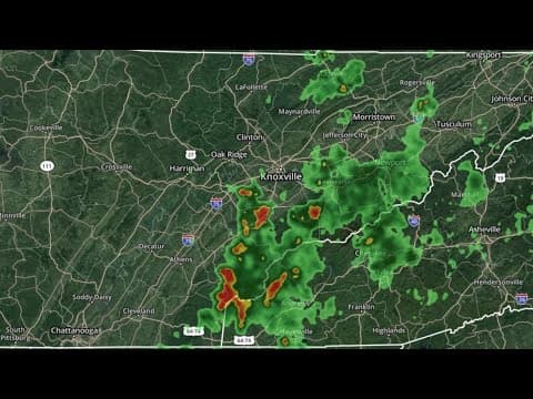 Live Radar: Scattered showers and thunderstorms move into East Tennessee