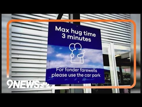 Airport sets time limit on hugging