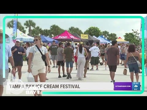 People vote for the Best Ice Cream in Tampa Bay at the St. Pete Pier