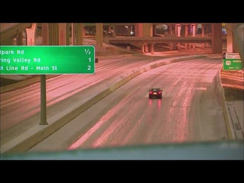 Which Dallas-Fort Worth roads are the toughest to navigate during winter weather?