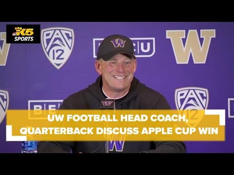 UW football head coach, quarterback discuss Apple Cup win