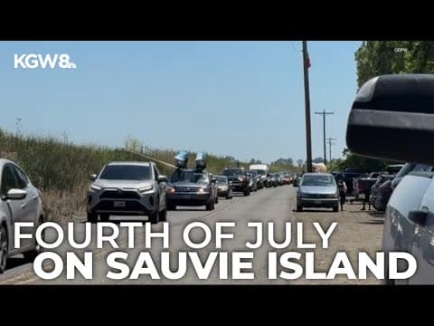 Fourth of July visitors to Sauvie Island beaches test out new parking pass requirement