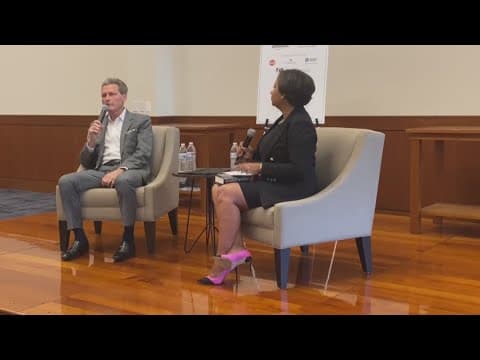 WUSA9's Allison Seymour attends Alexandria Library author presentation, talks with famous author