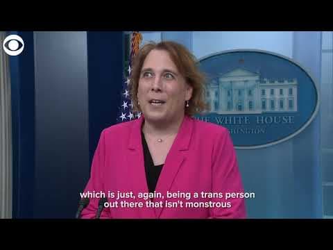 Jeopardy! champion Amy Schneider visits White House for Transgender Day of Visibility