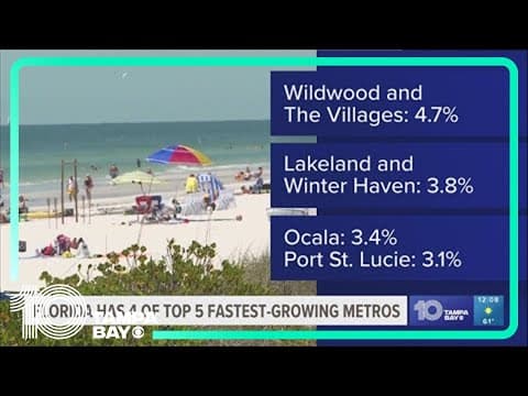 Florida has 4 of the 5 fastest growing metros in the U.S.