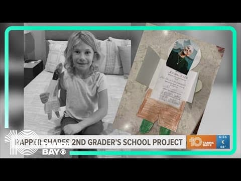 Local 2nd grader's school project highlighting Jewish rapper goes viral