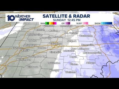 LIVE RADAR: Snow moving through central Ohio