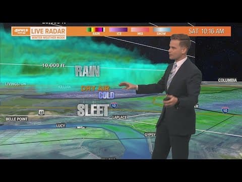 Sleet reported across Gulf Coast