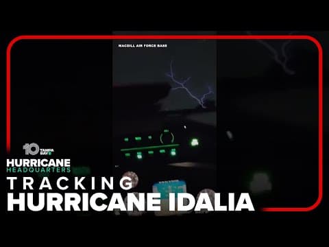 Insane weather phenomenon seen at MacDill AFB during Hurricane Idalia evacuation #shorts