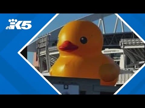 Why is there a giant inflatable duck on top of the Lumen Field parking garage?