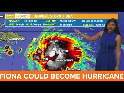 Saturday Morning Tropical Storm Fiona update