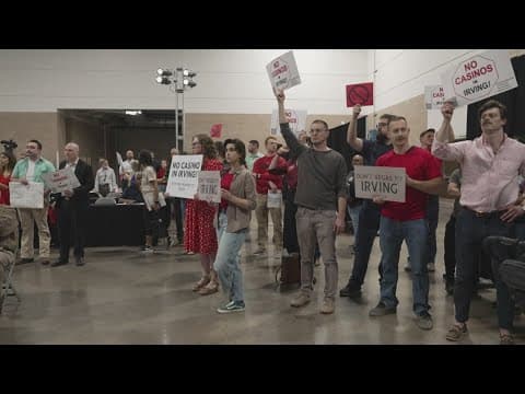 Irving residents rally against proposed casino development plans during special town hall