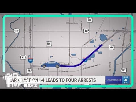 I-4 car chase leads to drug bust and four arrests