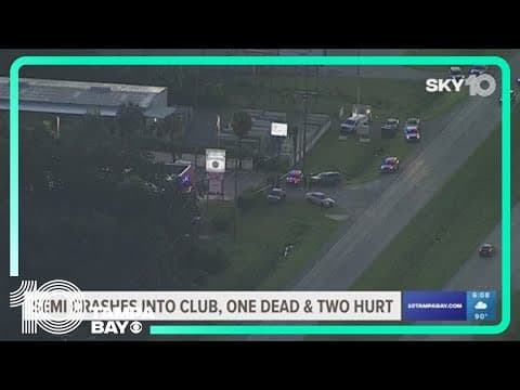 Man facing charges after crashing semi-truck into Tampa gentlemen's club