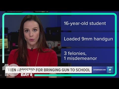 Teen accused of bringing stolen loaded gun inside backpack to Hillsborough High School