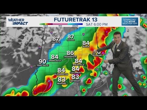 Bit cooler Friday, then a stormy Saturday across Indiana