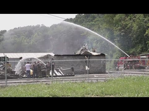 No one hurt after fire, explosion destroys Cocke County Highway Department building