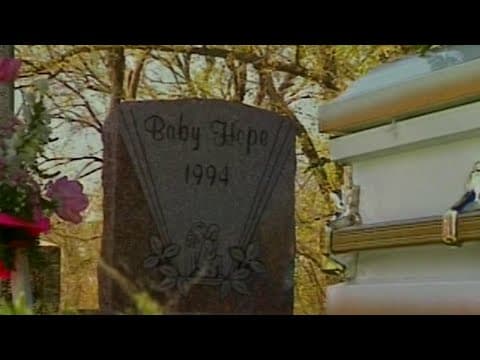 WTHR ARCHIVES: Funeral held for baby girl found dead at Franklin park in 1994