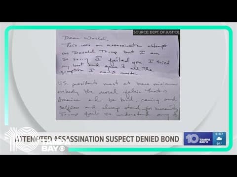 Feds: Man accused in apparent assassination attempt wrote note indicating he intended to kill Trump