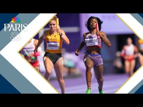 Sha'Carri Richardson saves US women from near relay collapse