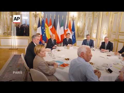 European leaders meeting in Paris insist they want a say in talks to end Russia's war in Ukraine