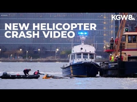 New video shows moments after helicopter crashed in New York City