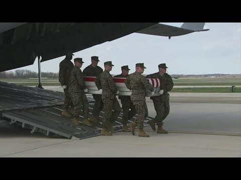 Dignified transfer held for 4 Marines killed during aircraft crash in Norway