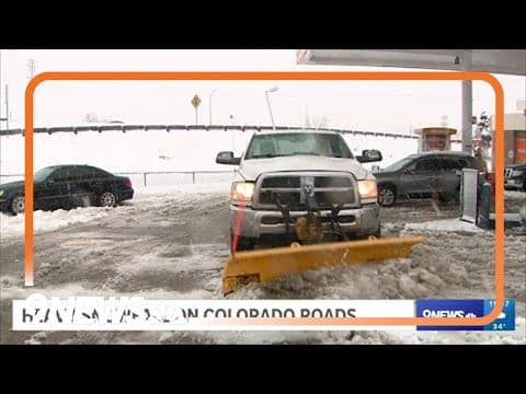 Slushy snow causes difficult driving conditions in Colorado