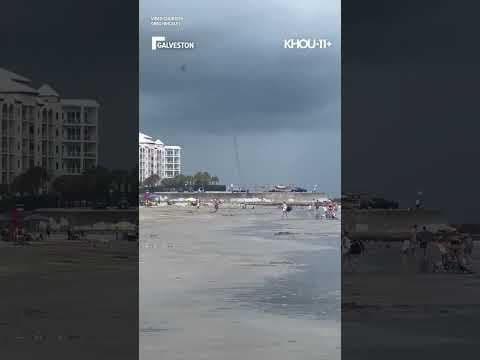 Waterspout spotted in Galveston; winds caused tents to collapse and items to be thrown around