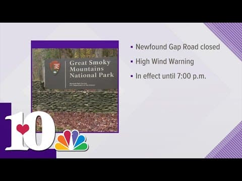 Newfound Gap Road closed and no burn permits issued in Wears Valley due to winds