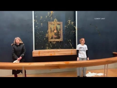 Climate activists hurl soup at Mona Lisa in France