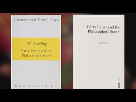 Harry Potter book proof, the first appearance of the Boy Who Lived in print, coming up for auction