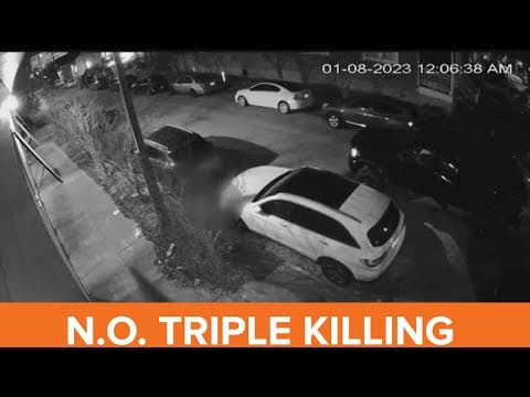 Triple killing in New Orleans caught on surveillance camera