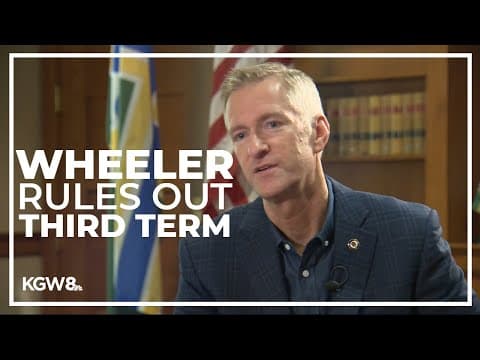 Portland Mayor Ted Wheeler says he will not run for a third term