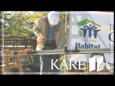 Jimmy Carter visited Minnesota in 2010 for Habitat for Humanity project