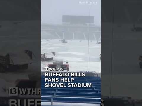 Buffalo Bills fans help shovel out Highmark Stadium ahead of wild-card playoff game against Steelers